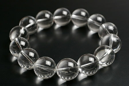 16mmアーカンソー州産水晶ブレスレット14玉