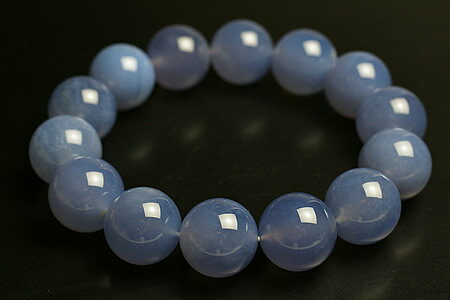 大玉！16mm5Aブルーカルセドニーブレス最高級