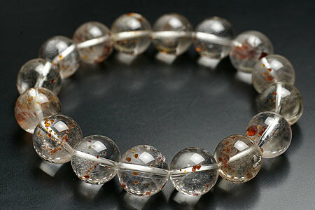 13mm最高級品5Aガーネットインクォーツブレスレット