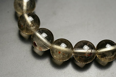 9mmガーネットインクォーツブレス3A高級品