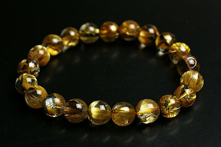 9.5mm太陽ルチルブレスレット（スターバーストルチル）ファイナルグレード