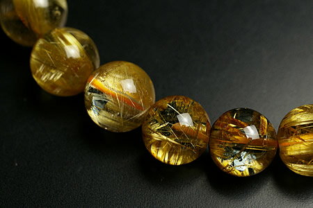 9.5mm太陽ルチルブレスレット（スターバーストルチル）ファイナルグレード