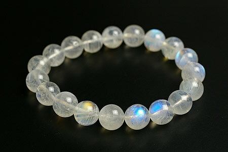 ファイナルグレード10mmレインボームーンストーンブレスレット　スリランカ産