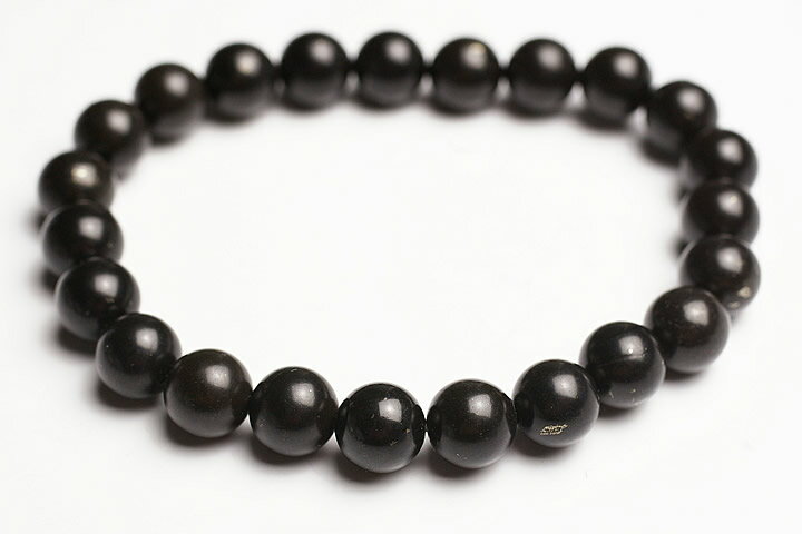 8mmヒマラヤ聖蛇石ブレスレット ネパール・カリガンダキ河産（ヒマラヤアンモナイトブレスレット）