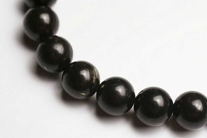 8mmヒマラヤ聖蛇石ブレスレット ネパール・カリガンダキ河産（ヒマラヤアンモナイトブレスレット）