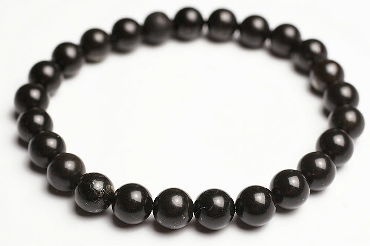 8mmヒマラヤ聖蛇石ブレスレット ネパール・カリガンダキ河産（ヒマラヤアンモナイトブレスレット）