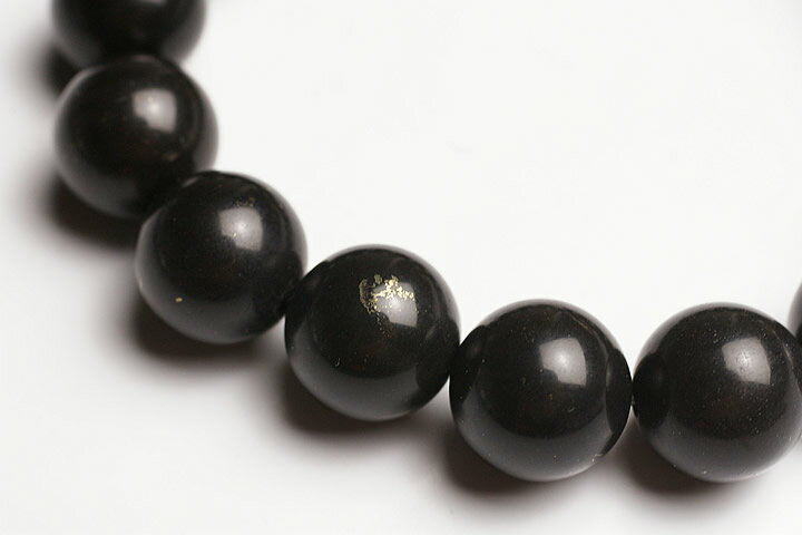 12mmヒマラヤ聖蛇石ブレスレット ネパール・カリガンダキ河産（ヒマラヤアンモナイトブレスレット）