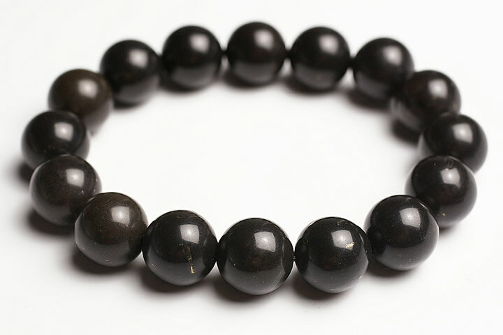 12mmヒマラヤ聖蛇石ブレスレット ネパール・カリガンダキ河産（ヒマラヤアンモナイトブレスレット）