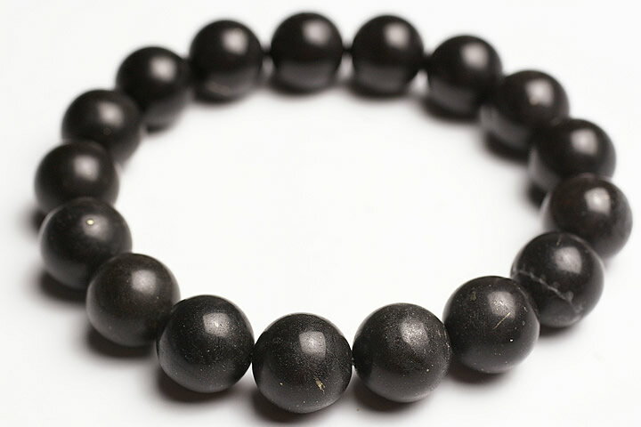 12mmヒマラヤ聖蛇石ブレスレット ネパール・カリガンダキ河産（ヒマラヤアンモナイトブレスレット）