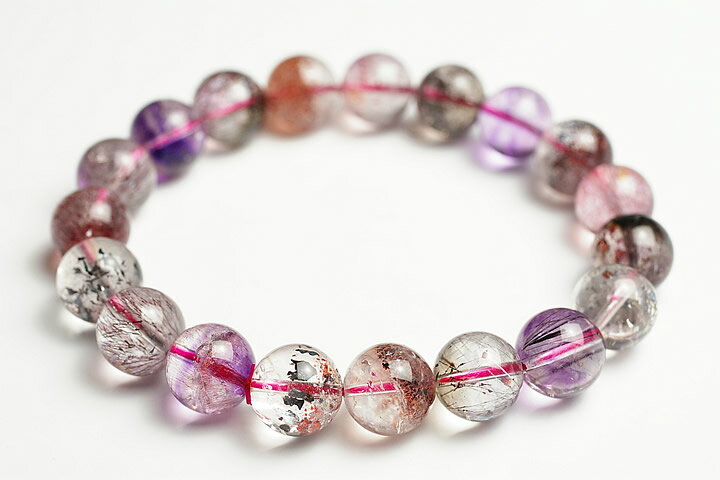 10.5mmマルチカラーエレスチャルスーパーセブンブレスレット　エスピリット・サント産