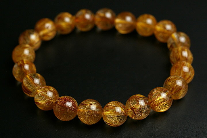 9mmトップグレードオレンジルチルブレスレット