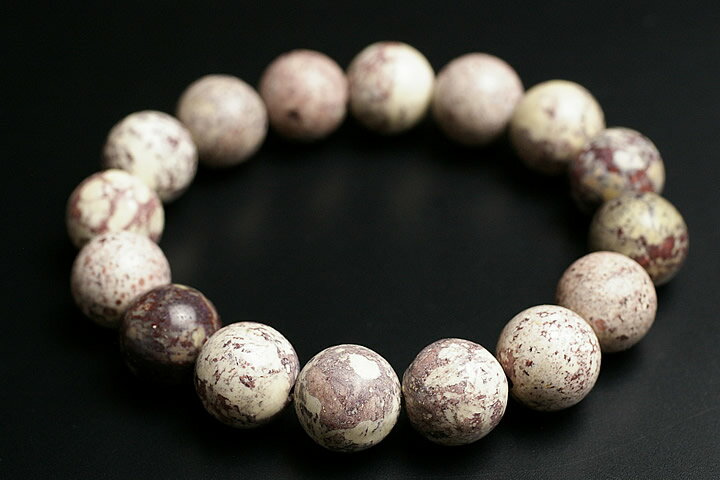 12mmワイルドホース（ホワイトバッファロー）ブレスレット16玉