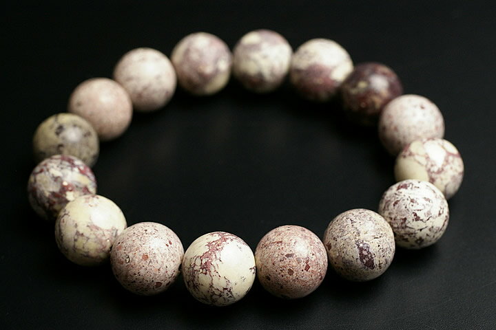 12mmワイルドホース（ホワイトバッファロー）ブレスレット16玉