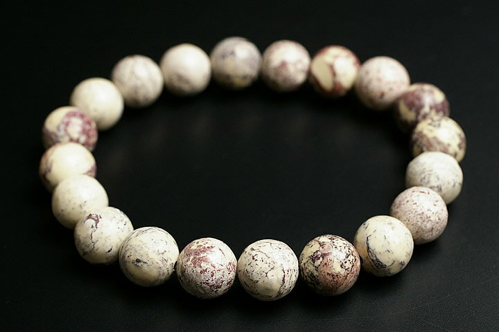 10mmワイルドホース（ホワイトバッファロー）ブレスレット20玉