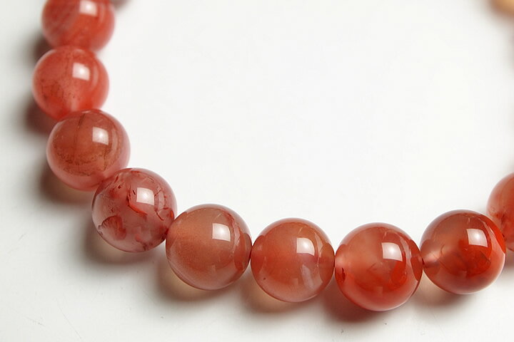10mm天然赤メノー(瑪瑙)ブレスプレミアム　四川省産