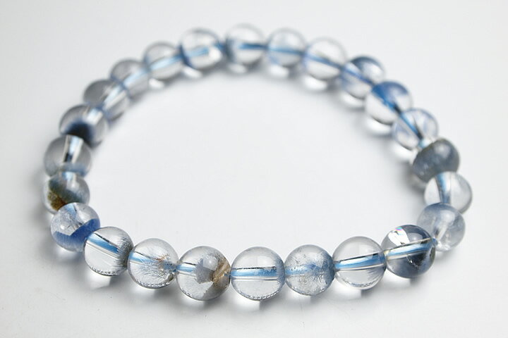 8.5mmブルーガーデンクォーツ(デュモルチェライトインクォーツ)ブレスレット　プレミアム