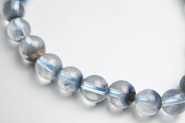 8.5mmブルーガーデンクォーツ(デュモルチェライトインクォーツ)ブレスレット　プレミアム