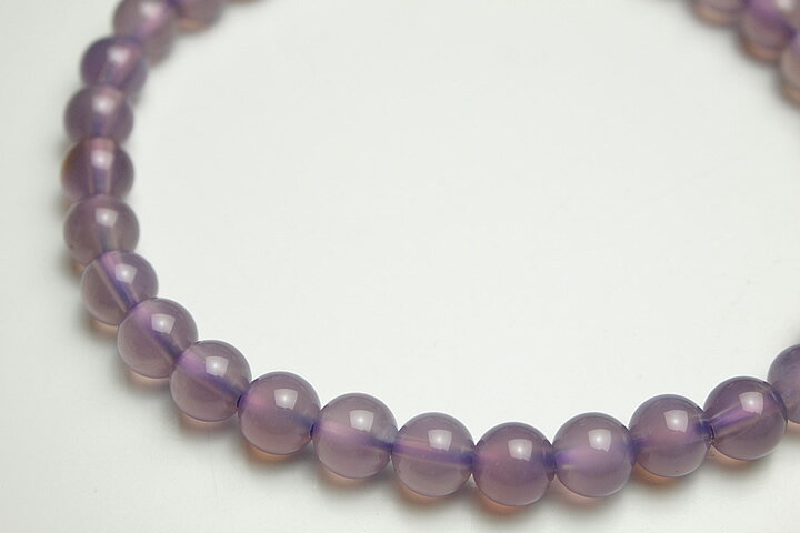 高品質6mmパープルカルセドニーブレスレット