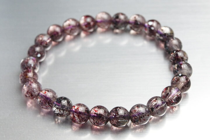 8mm25Aグレードエスピリット・サント産エレスチャルスーパーセブンブレスレット