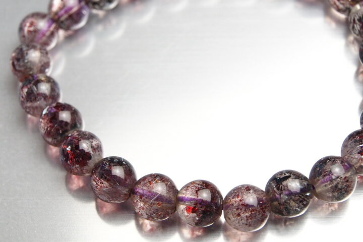 8mm25Aグレードエスピリット・サント産エレスチャルスーパーセブンブレスレット