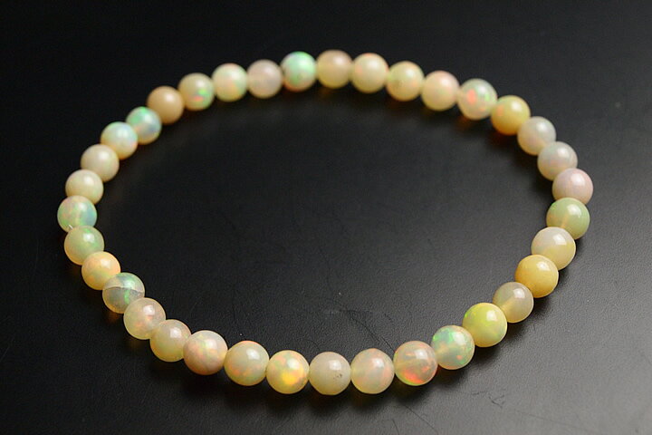 5mmエチオピアオパールブレスレット　プレミアムグレード