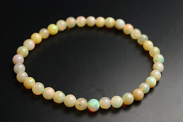 5mmエチオピアオパールブレスレット　プレミアムグレード