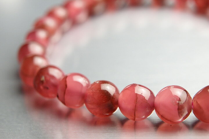 7mm北海道産インカローズブレスレット　高品質グレード