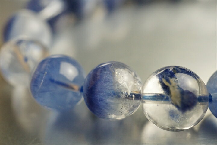 12mmブルーガーデンクォーツ(デュモルチェライトインクォーツ)ブレスレット　プレミアムグレード