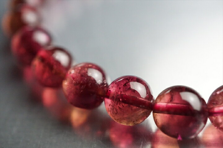 7mmルべライトトルマリン(ピンクトルマリン)ブレスレット ファイナルグレード++++ ブラジル産