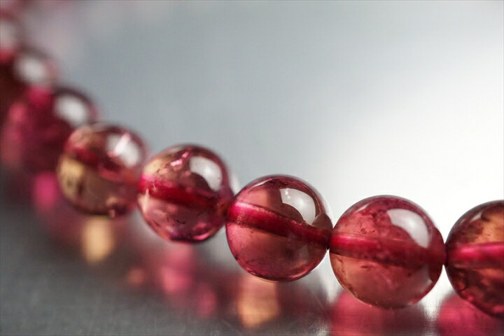 7mmルべライトトルマリン(ピンクトルマリン)ブレスレット ファイナルグレード++++ ブラジル産