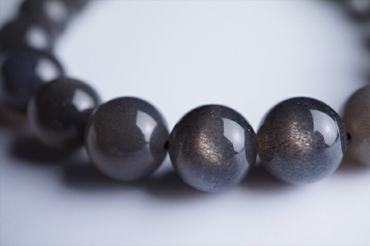 9.5mmブラックスターサンストーンブレスレット