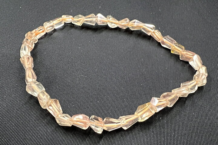 オレゴンサンストーンブレスレット　タンブルカット　ファイナルグレード++　アメリカ　オレゴン州産