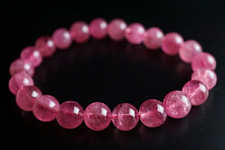 8mmキャンディカラーピンクトルマリンブレスレット ファイナルグレード++++ アフガニスタン産