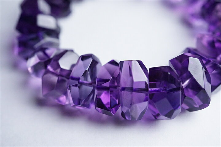 ウルグアイアメジスト　ブリビアンカットブレスレット　ファイナルグレード++