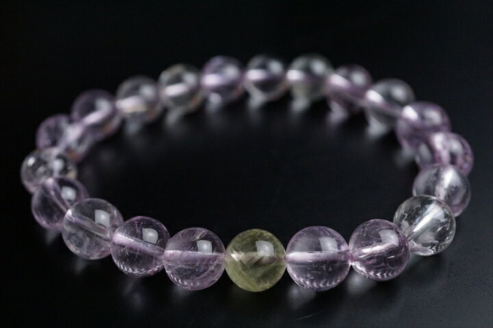 9mm5Aバイカラークンツァイトブレスレット