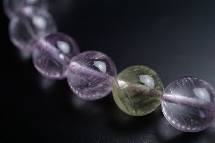 9mm5Aバイカラークンツァイトブレスレット