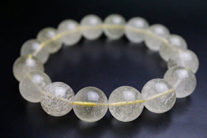 13.5mmリビアグラス(リビアングラス)ブレスレット　ファイナルグレード＋＋　鑑別書付き！