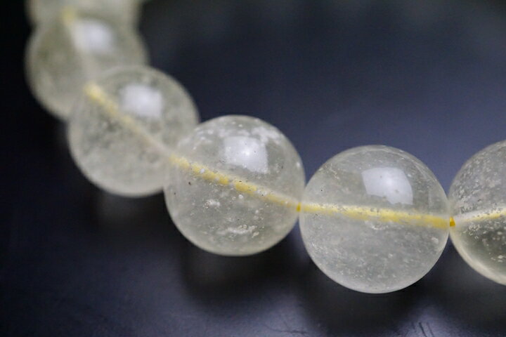 13.5mmリビアグラス(リビアングラス)ブレスレット　ファイナルグレード＋＋　鑑別書付き！