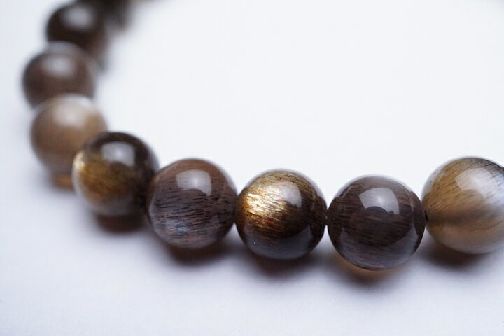 8.5mmブラックスターサンストーンブレスレット ファイナルグレード++