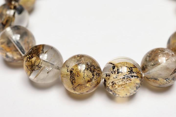 12mmデンドライトインクォーツブレスレット 5Aグレード高品質　ブラジル産