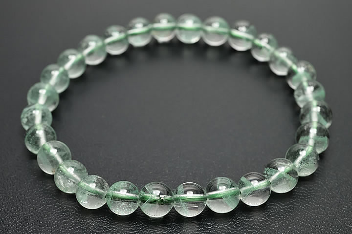 6.5mmグリーンファントムブレスレット プレミアムグレード マダガスカル産