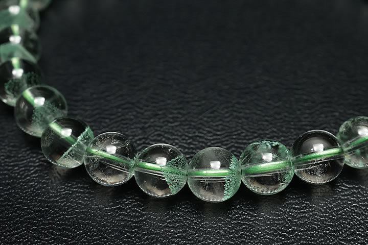 6.5mmグリーンファントムブレスレット8Aグレード　マダガスカル産