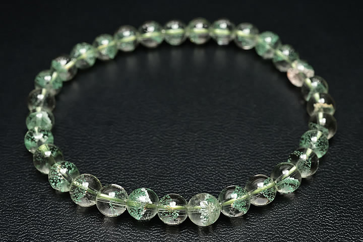 6mmグリーンファントムブレスレット8Aグレード　マダガスカル産