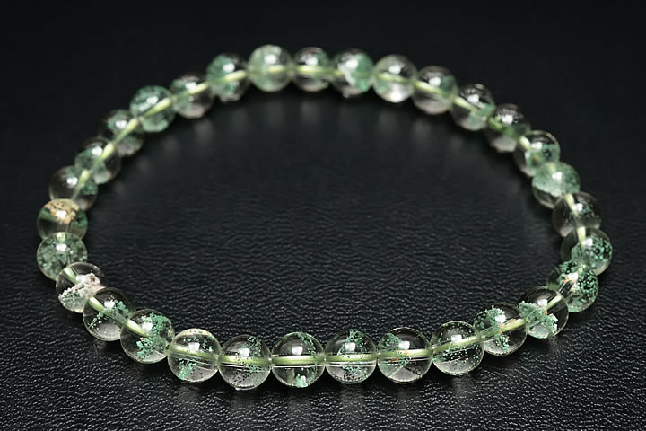 6mmグリーンファントムブレスレット8Aグレード　マダガスカル産