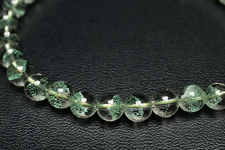 6mmグリーンファントムブレスレット8Aグレード　マダガスカル産