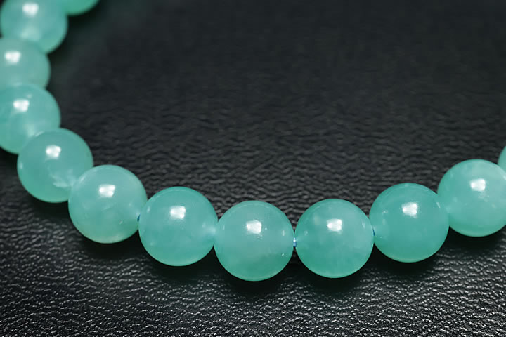 7.5mmアマゾナイトシリカブレスレット(アイスアマゾナイト)　ペルー産