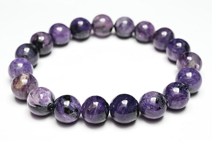 10.5mmピンクチャロアイトブレスレットファイナルグレード