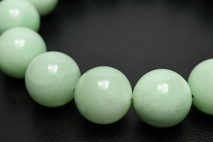 14mmグリーンムーンストーンブレスレット