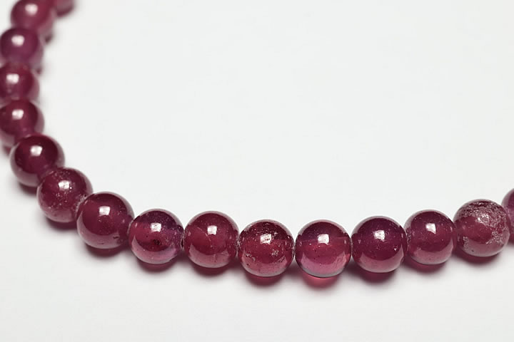 5mm宝石質ミャンマー産ルビーブレスレット