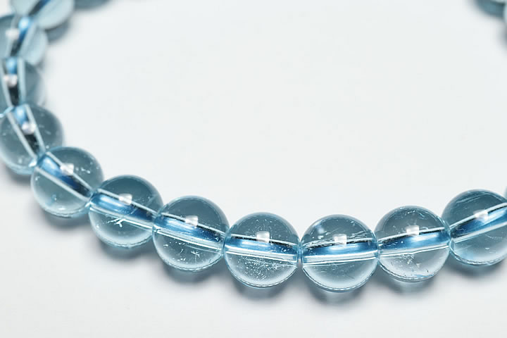 7mmブルートパーズブレスジュエリーグレードブレスレット